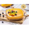 美國(guó)康寧 新品1L晶彩透明鍋方鍋明火直燒烘焙鍋具