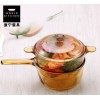 美國(guó)康寧 晶彩透明鍋1.5L雙層鍋 湯鍋煲燉鍋 隔水燉兩件組